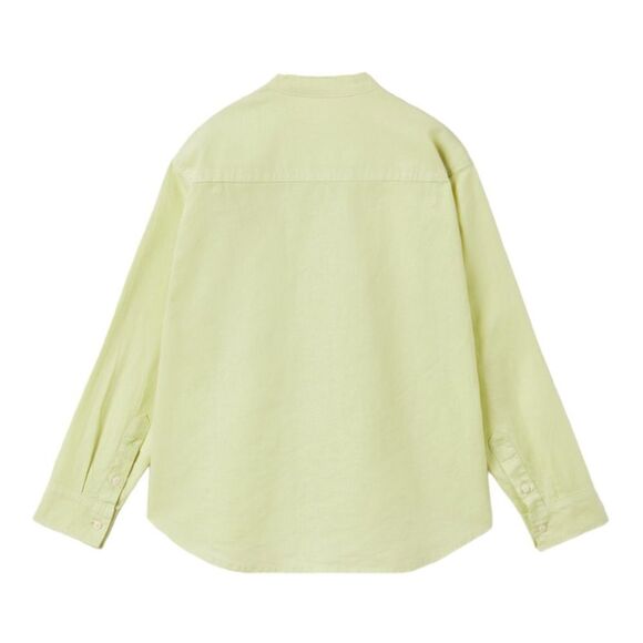 ZARA Kids | Lime Green | LINEN BLEND SHIRT - Picture 3 of 5
